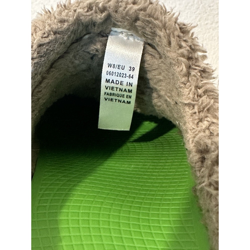 OOFOS Oocoozie‎ Brown Sherpa Recovery Mule Shoes Slippers Womens Size 8 - Picture 6 of 9